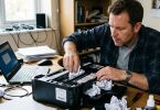 Imprimante jet d'encre qui prend plusieurs feuilles à la fois
